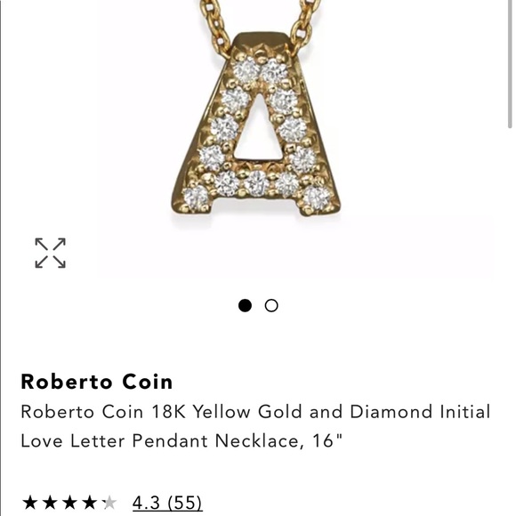 Roberto Coin Jewelry - Roberto Coin Initial Necklace “A”
